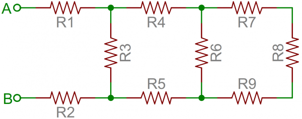 Contoh dari jaringan resistor