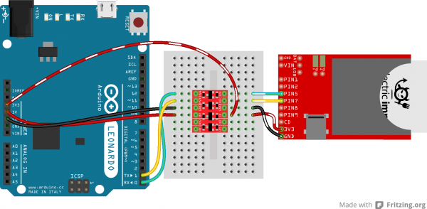 Arduino to Electric Imp serial via BD-LLC