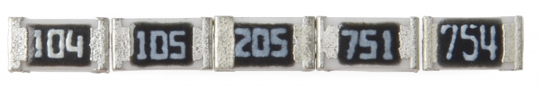 Examples of E-24 marked SMD resistors